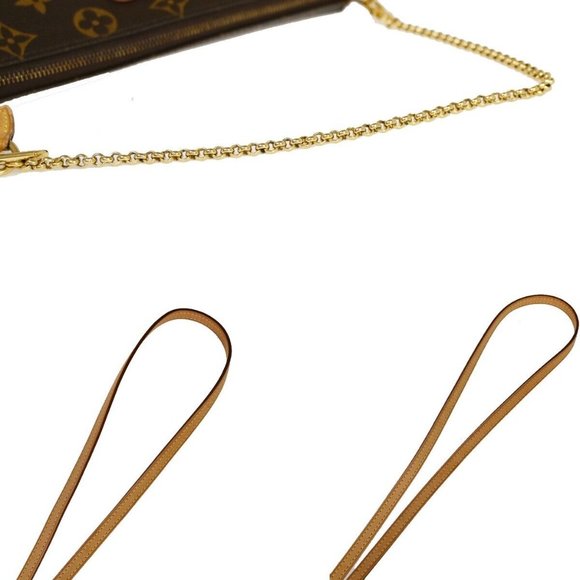 LOUIS VUITTON Eva 2Way Chain Shoulder Bag Monogram Leather Brown M95567 48FA319 - Picture 13 of 16